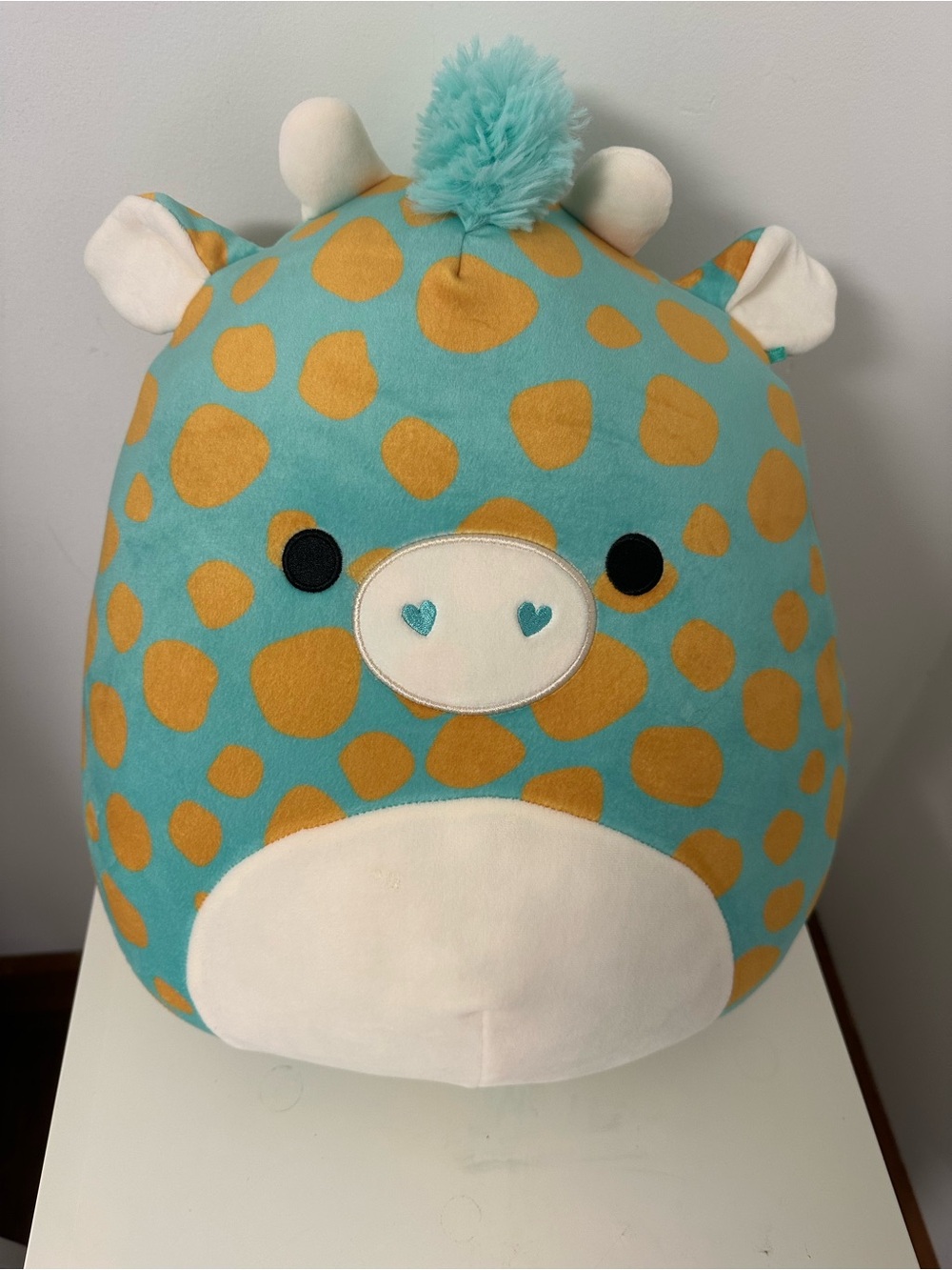 Squishmallows Teal and Mustard Giraffe Plush